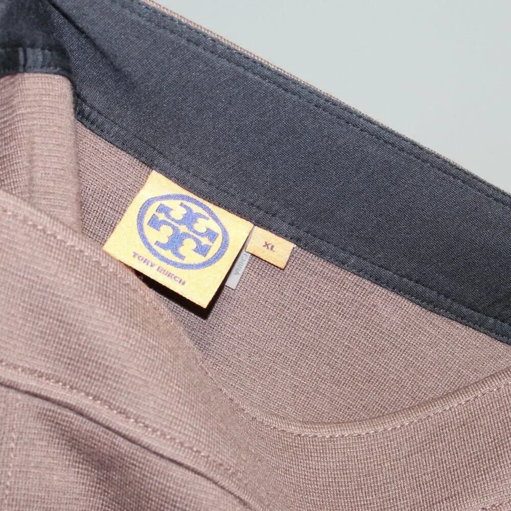 Tory Burch Brown Knit Pencil Skirt Knee Length Skirt Size XL
